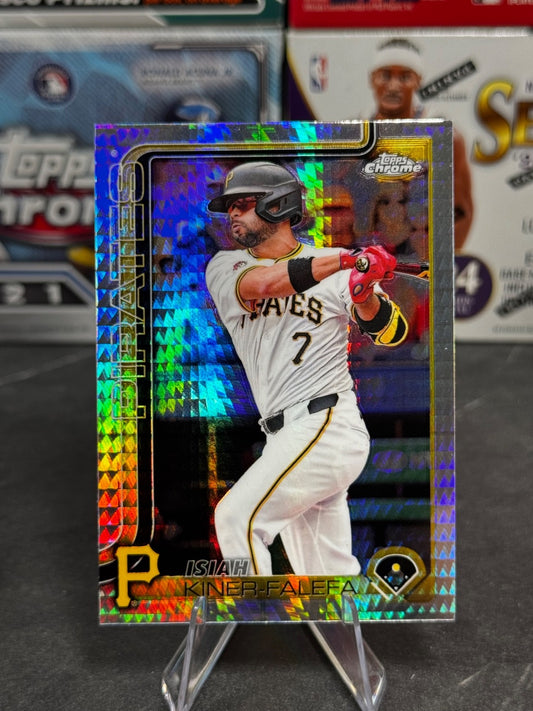 2025 Topps Chrome - #42 Isaiah Kiner-Falefa Prism Refractor