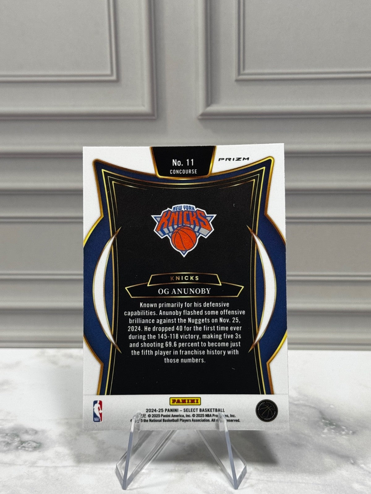 2024-25 Panini Select - Concourse OG Anunoby #11 Blue Prizm