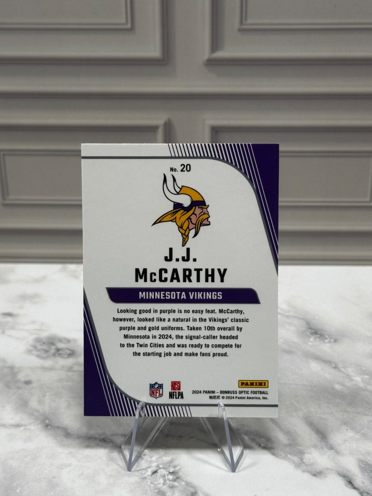 2024 Panini Donruss - Primary Colors JJ McCarthy Rookie #20 (RC)