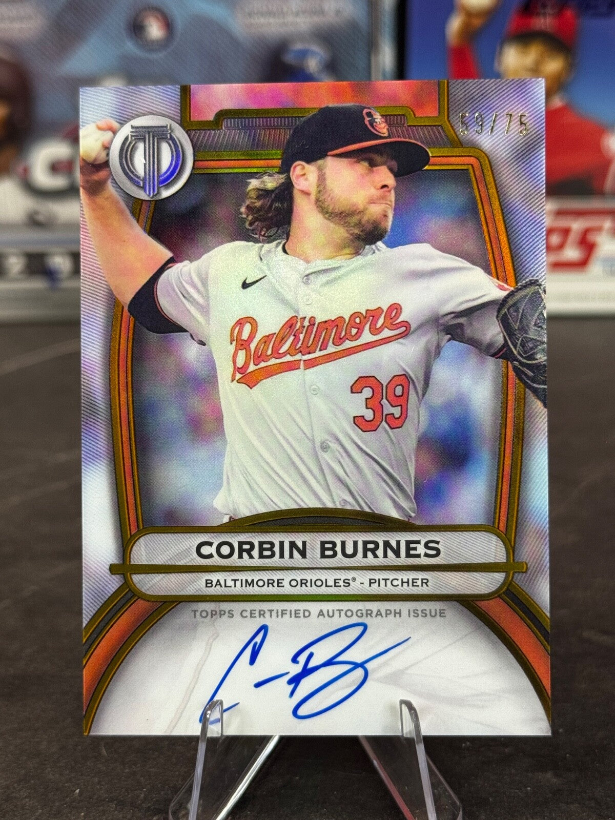 2025 Topps Tribute Tribute Auto Blue /150 Corbin Burnes #TA-CB Auto Orioles