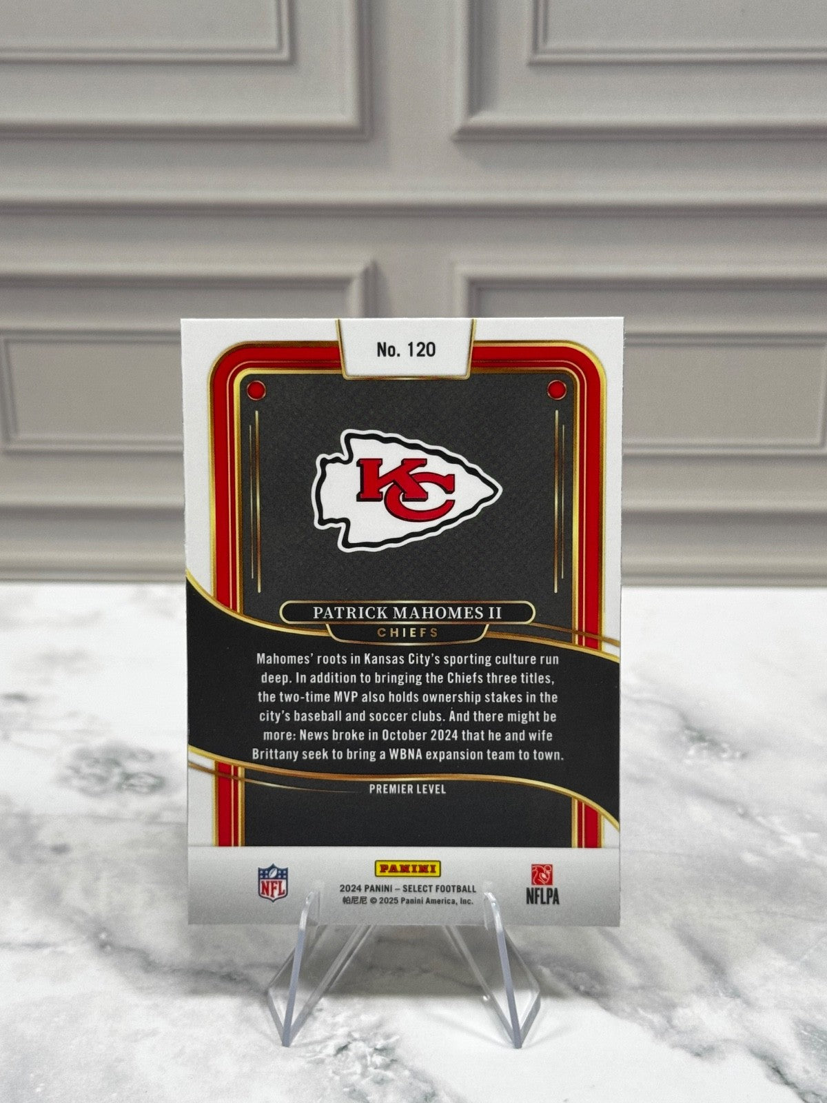 2024 Panini Select - Premier Level Patrick Mahomes II #120