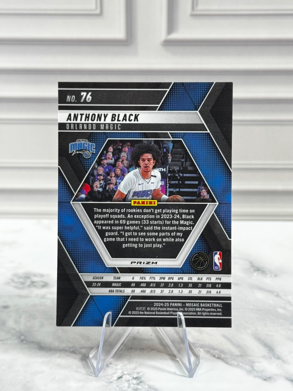 2024-25 Panini Mosaic - Anthony Black #76 Mosaic Prizm
