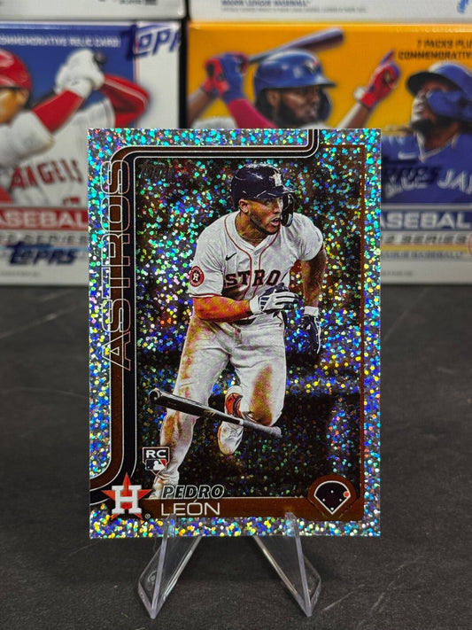 2025 Topps Series 1 - Pedro Leon #30 Confetti Sparkle (RC)