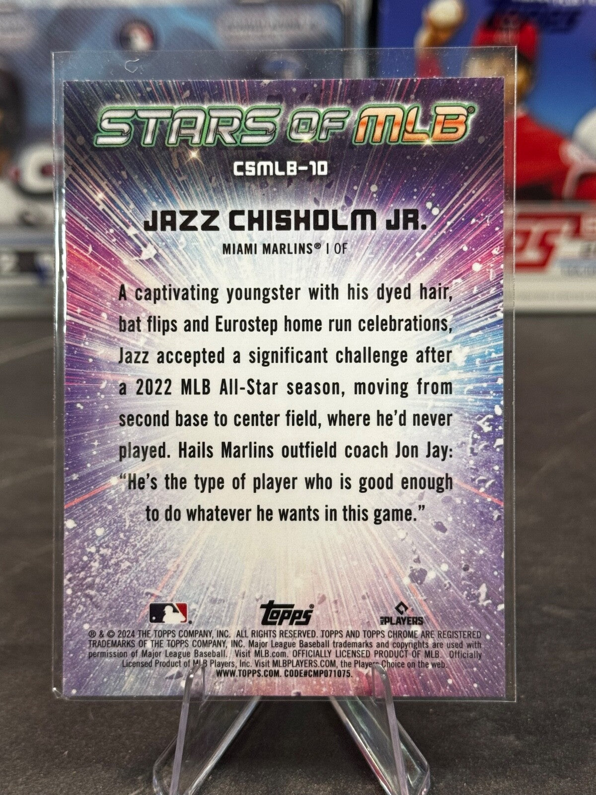 2024 Topps Series 1 - Stars of Mlb Chrome Jazz Chisholm #CSMLB-10