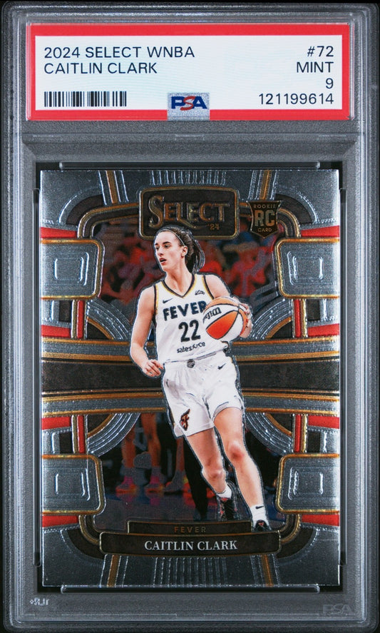 2024 PANINI SELECT WNBA - #72 CAITLIN CLARK ROOKIE (RC) PSA 9