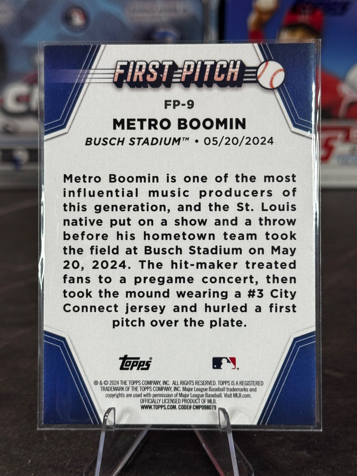2024 Topps First Pitch Metro Boomin #FR-9