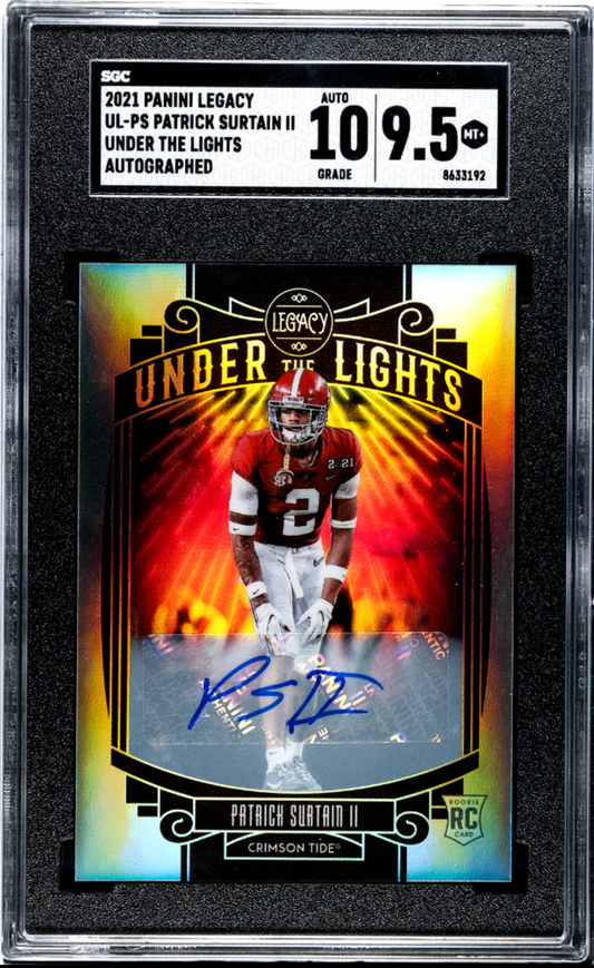 2021 Panini Legacy - #UL-PS Under the Lights Patrick Surtain II SGC 9.5 AUTO 10