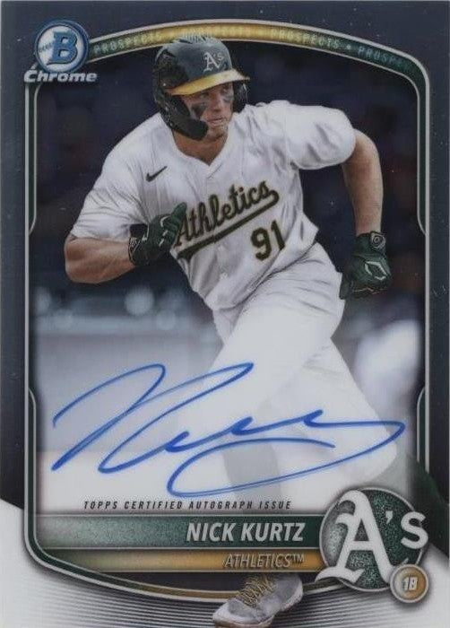 2025 Bowman - Nick Kurtz Chrome Prospect Autographs #CPA-NK (AU, RC)